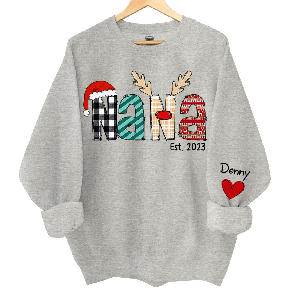 Grandma Est Year - Personalized Grandma With Grandkids Name Shirt