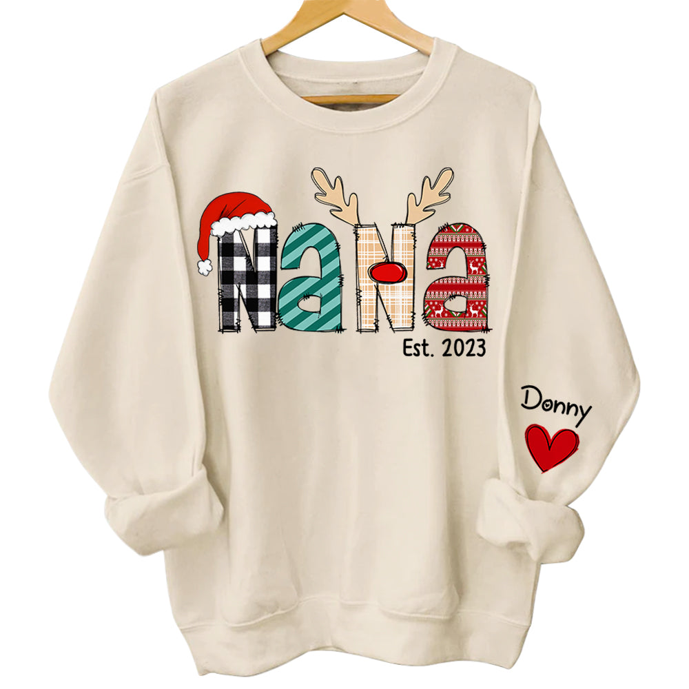 Grandma Est Year - Personalized Grandma With Grandkids Name Shirt