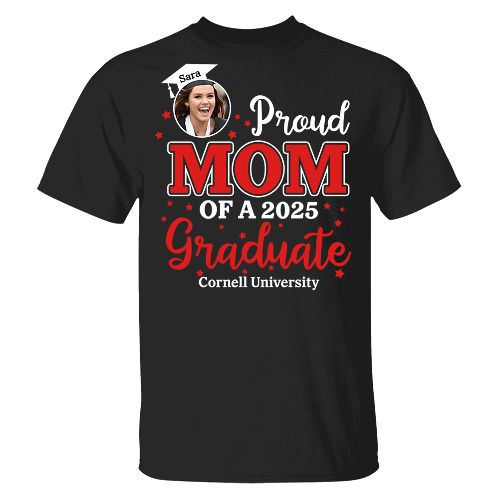 Proud Mom Custom Photo Graduation Shirts For Family