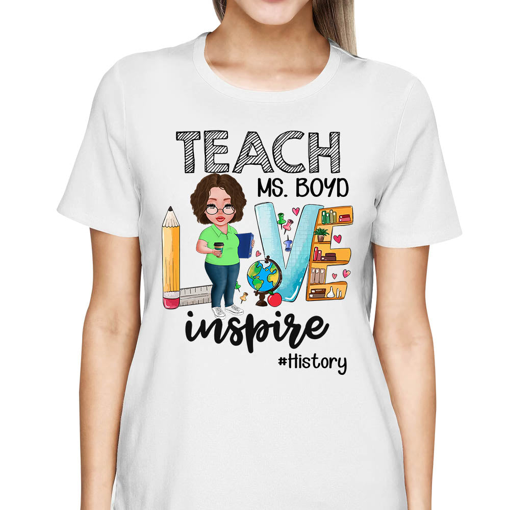 Teach Love Inspire Personalized Shirt For Teachers