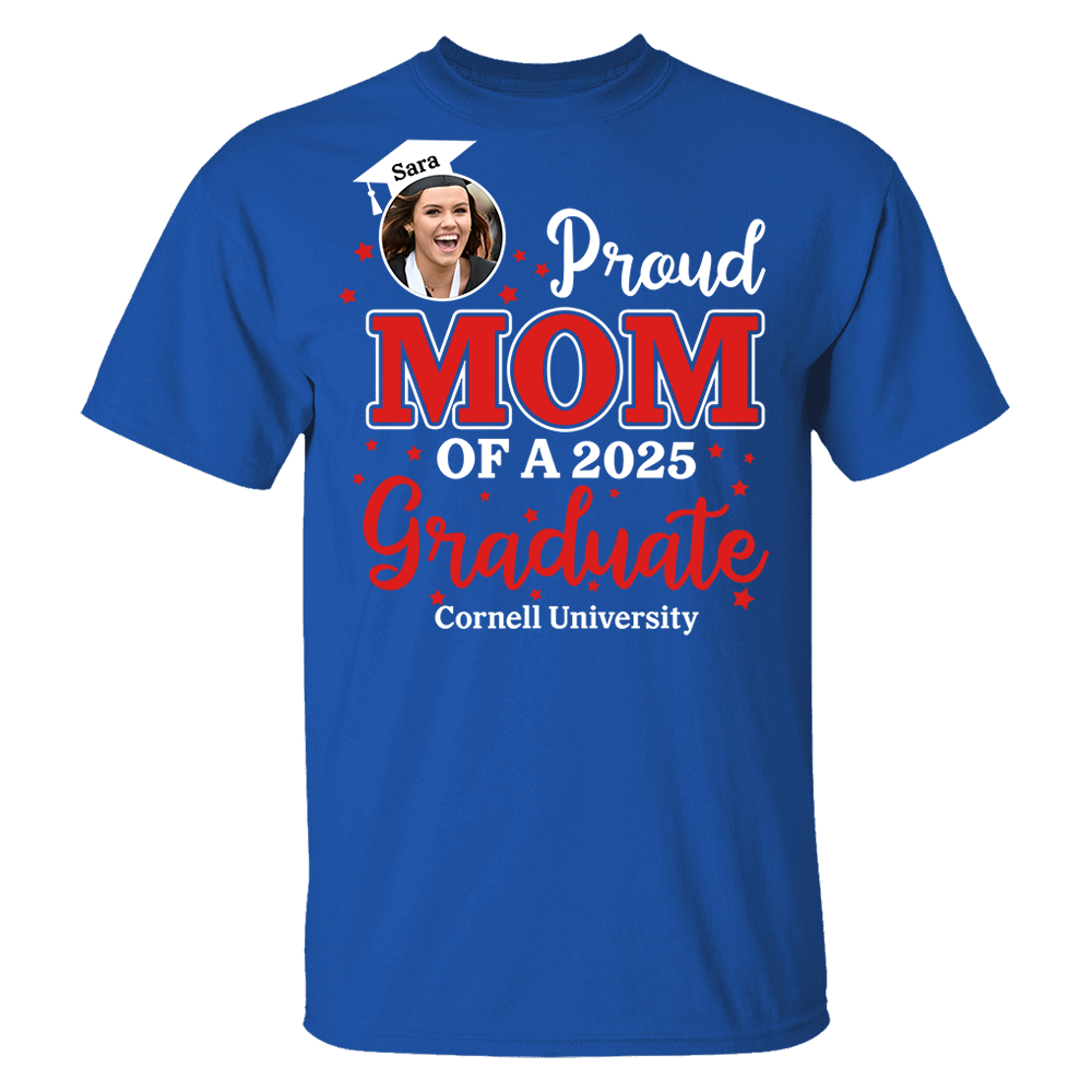 Proud Mom Custom Photo Graduation Shirts For Family