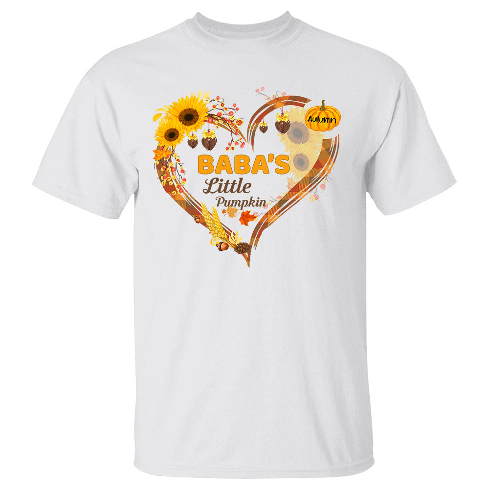 Nana's Little Pumpkins Heart Personalized Shirt For Grandma