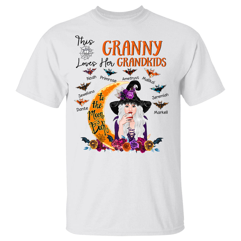This Grandma Loves Her Grandkids To The Moon And Back Halloween Personalized Shirt