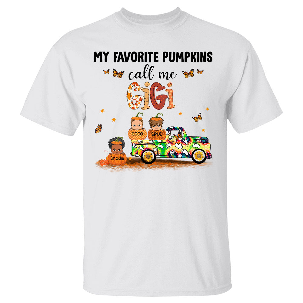 My Favorite Pumpkins Call Me Mimi Personalized Shirt