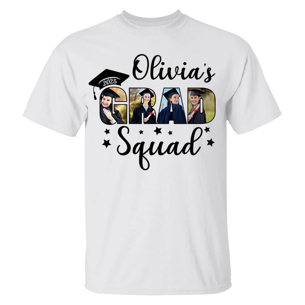 Personalized Grad Squad T-Shirt, Graduation Shirts, Matching Family Graduation Shirts, Graduation Mom, Graduation 2025 Grad Squad K1702