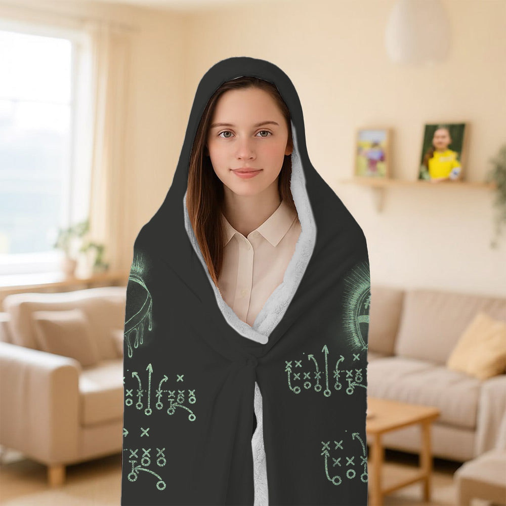 Personalized Bleach Style Football Player Blanket Hoodie A2110 Pt99