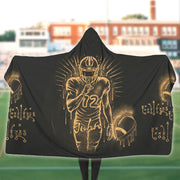 Personalized Bleach Style Football Player Blanket Hoodie A2110 Pt99