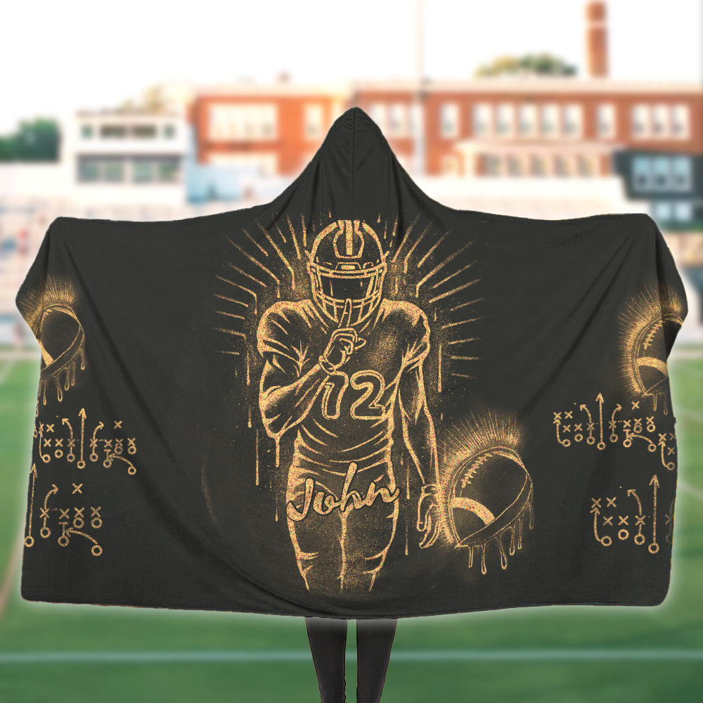 Personalized Bleach Style Football Player Blanket Hoodie A2110 Pt99