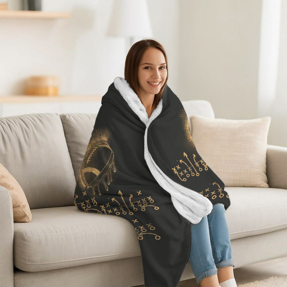 Personalized Bleach Style Football Player Blanket Hoodie A2110 Pt99