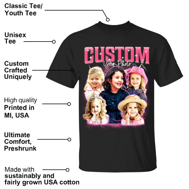 Custom Bootleg Rap Tee, Custom Your Own Bootleg Shirts, Custom Photo, Vintage Graphic 90s Tshirt, Custom Photo Shirt, Insert Your Design