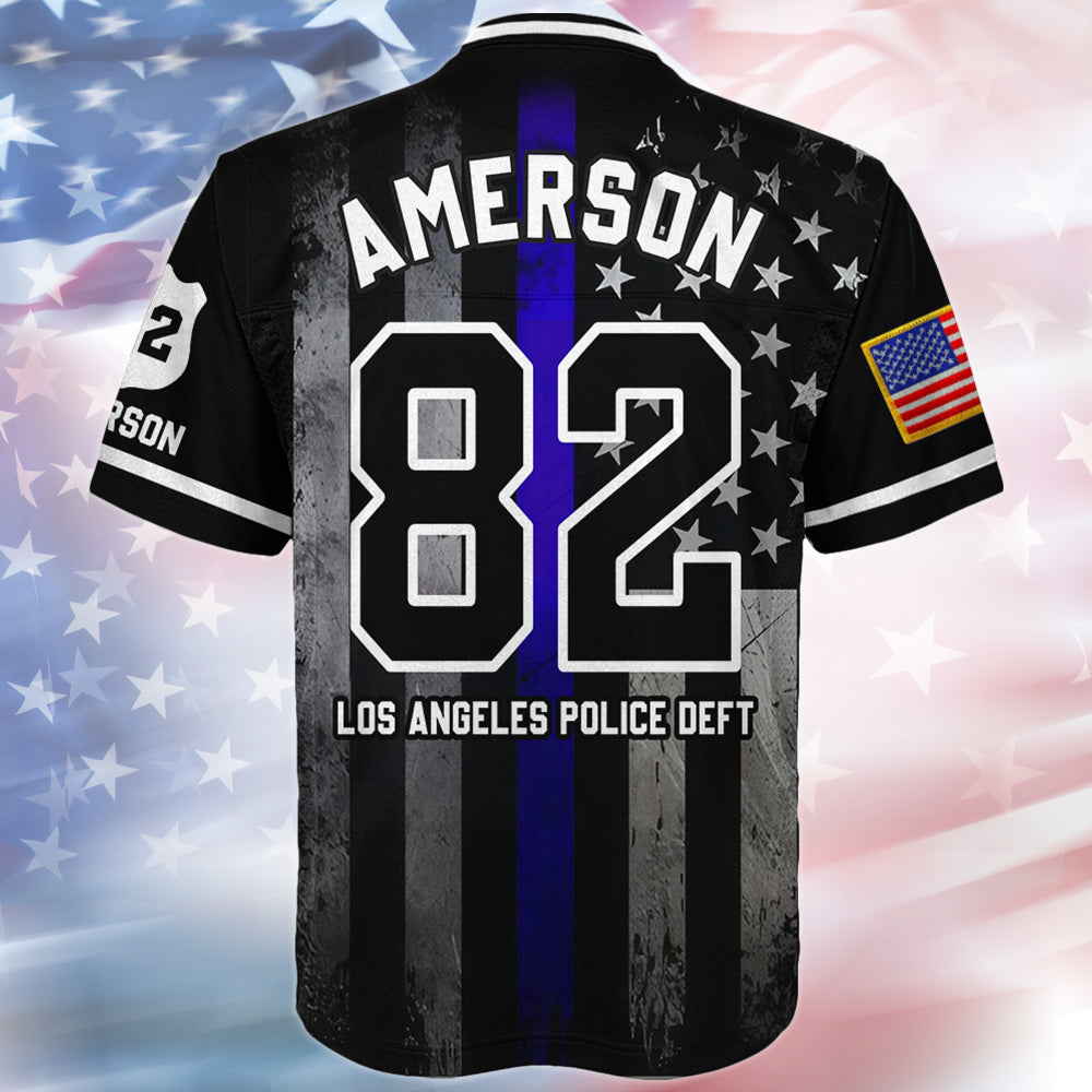 Custom Police Football Jersey, Custom Dept Name Number Police, Gift For Police T1807 Hv01