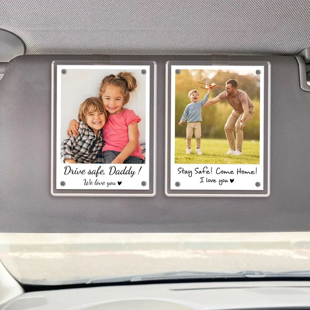 Custom Car Visor Clip - Personalized Birthday Gifts For Dad, Grandpa