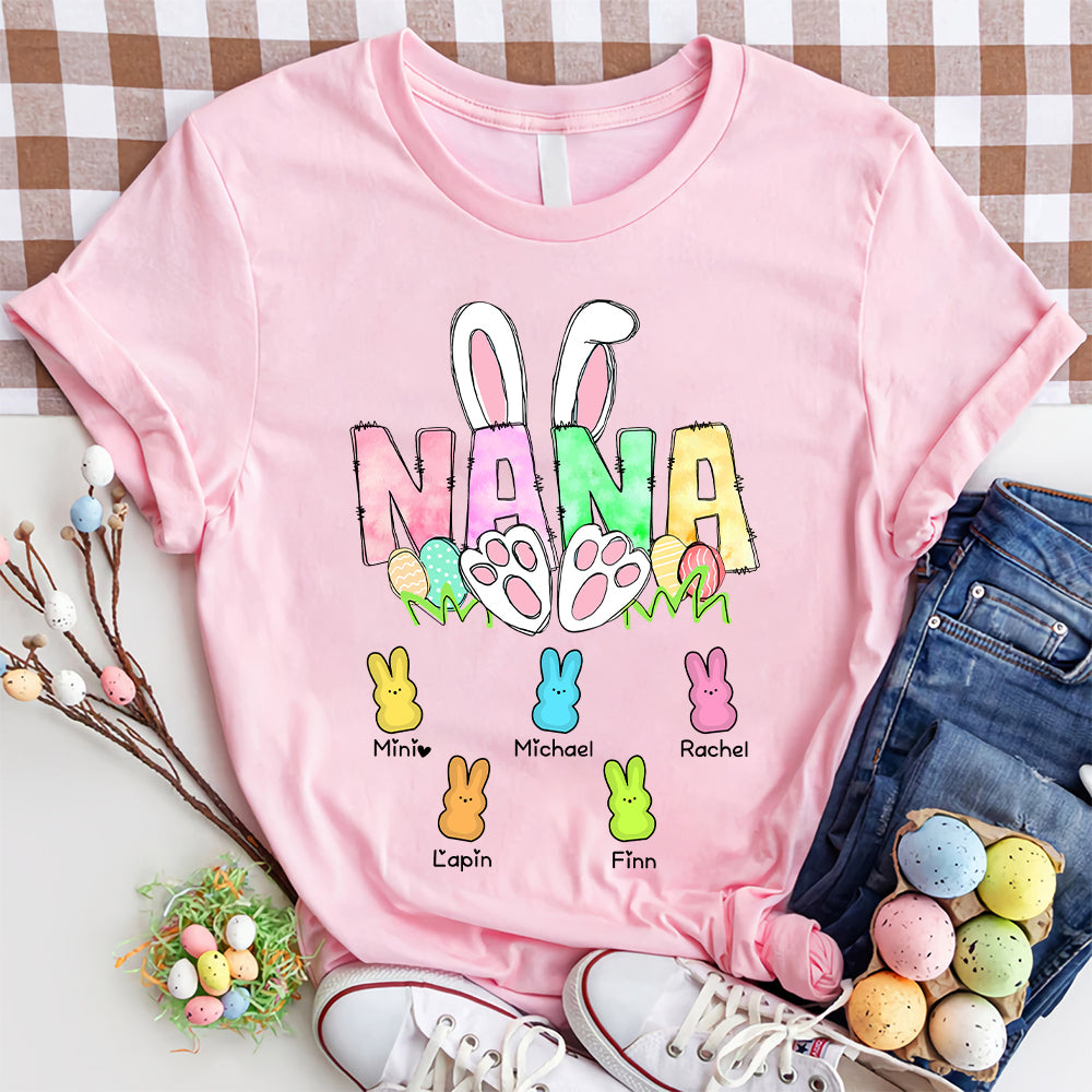 Bunny Nana - Personalized Shirt For Grandma, Easter Day Shirt