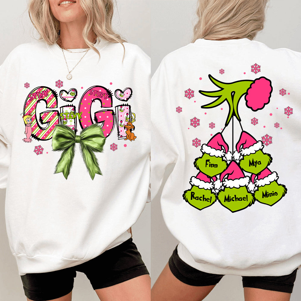 Personalized Grandma Coquette Sweatshirt, Custom Nana Mimi Gigi Shirt NA04