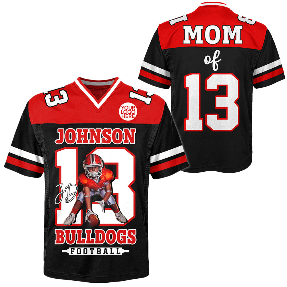 Custom Photo Football Jersey Shirt For Football Family Game Day Shirt NA02 Do99