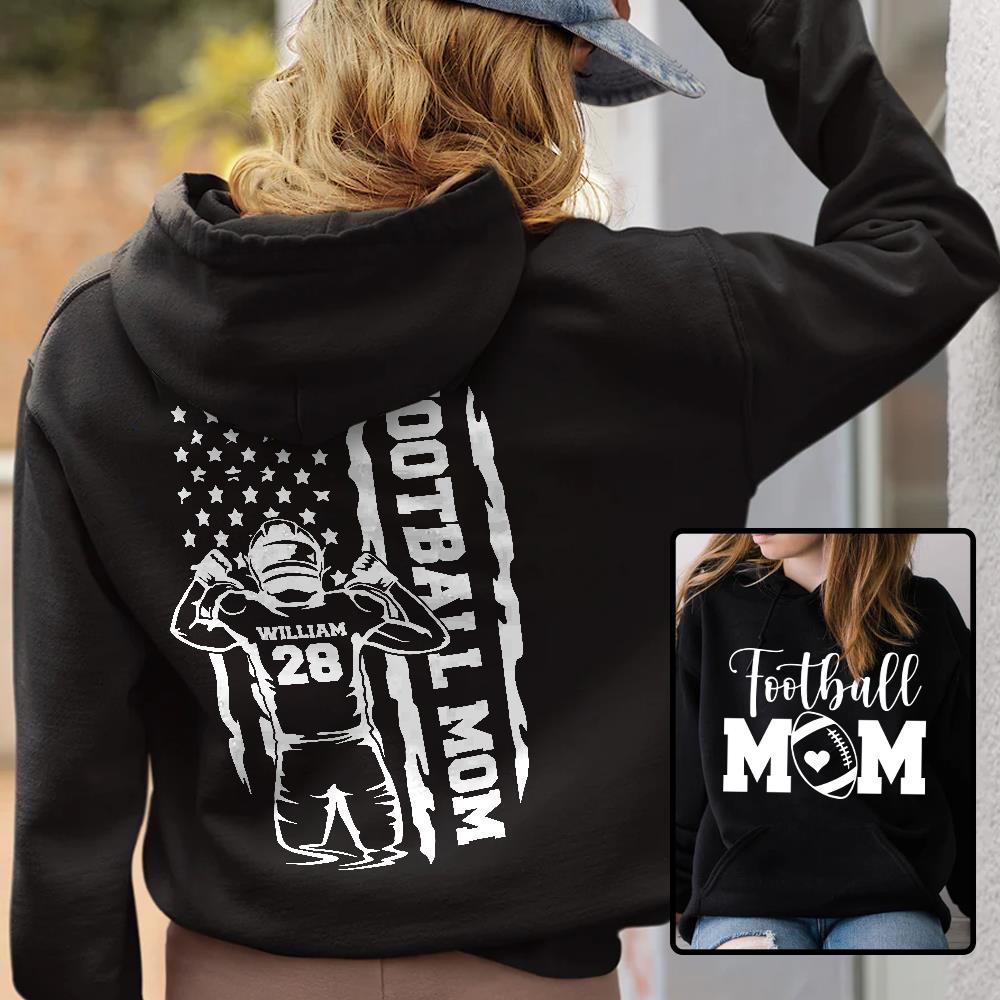 Personalized Football Mom Shirt - Custom Football Mom Gift Football Shirt