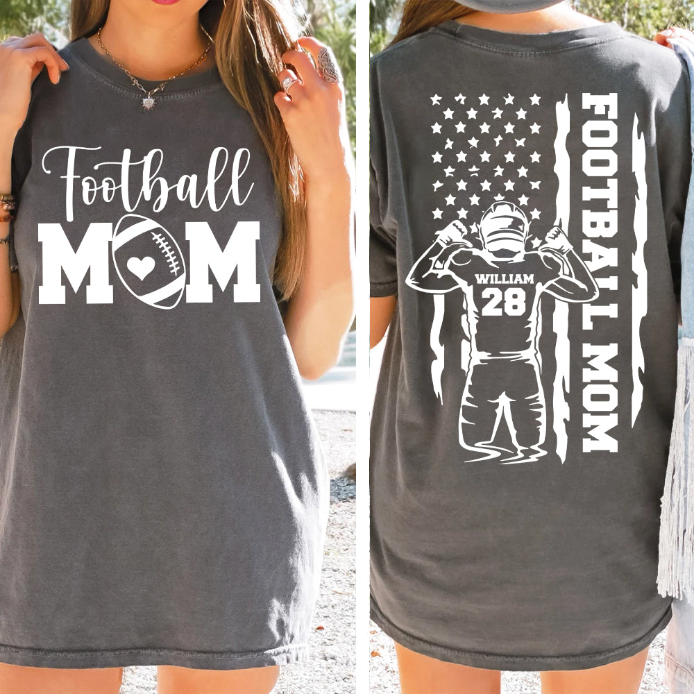 Personalized Football Mom Shirt - Custom Football Mom Gift Football Shirt