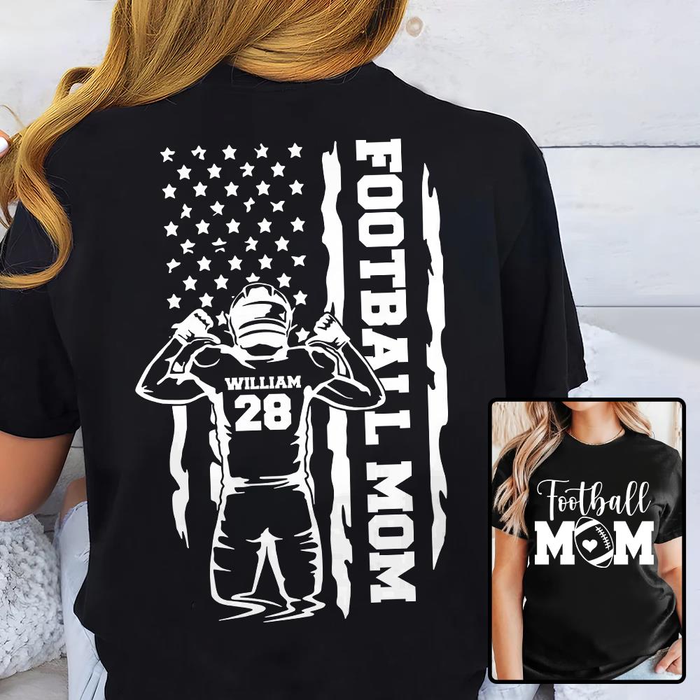 Personalized Football Mom Shirt - Custom Football Mom Gift Football Shirt