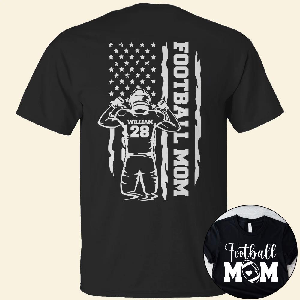 Personalized Football Mom Shirt - Custom Football Mom Gift Football Shirt