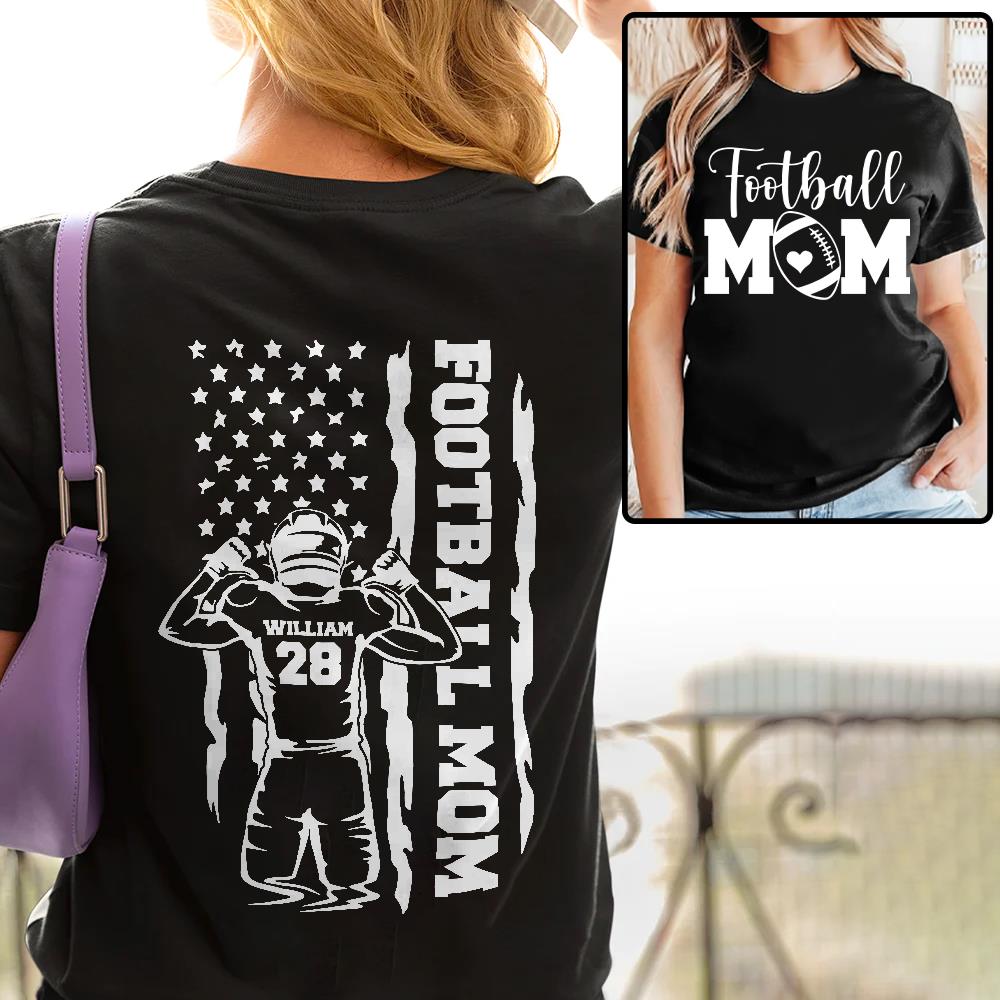 Personalized Football Mom Shirt - Custom Football Mom Gift Football Shirt