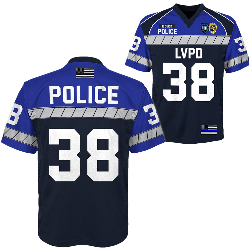 Police Officer United States Uniform Football Jersey Custom Name Dept Name Number H2511