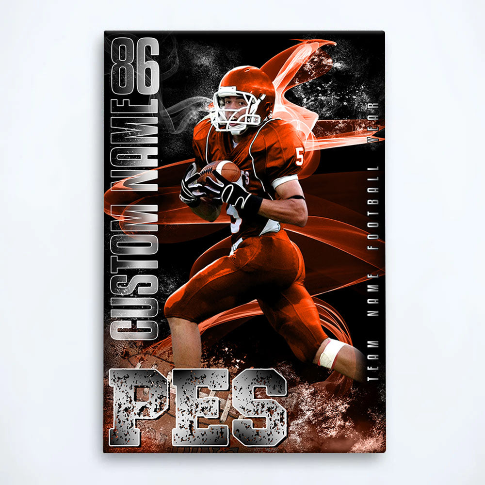 Senior Sports poster Senior Banner Canvas Custom Photo Game DAy Gift For Football Lover Football Family H2511