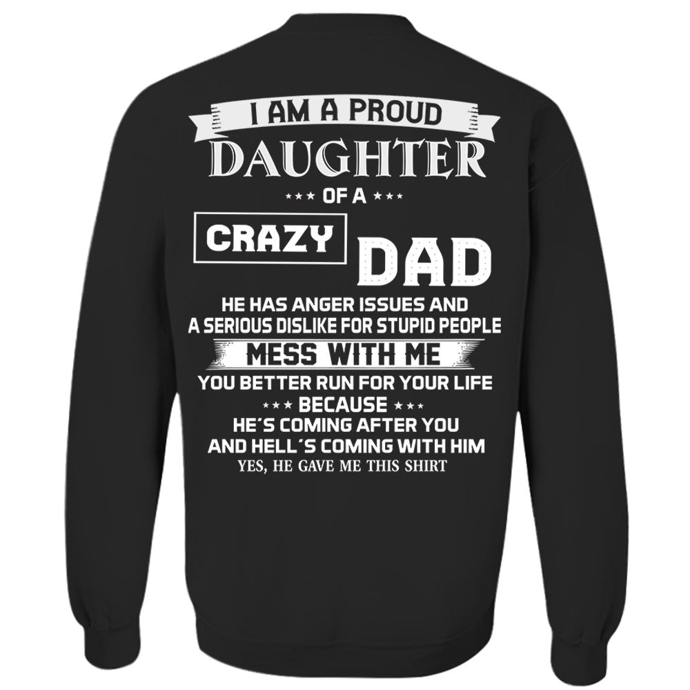 I Am A Proud Daughter Of A Crazy Dad Shirt Shirt Perfect Gift For Daughter