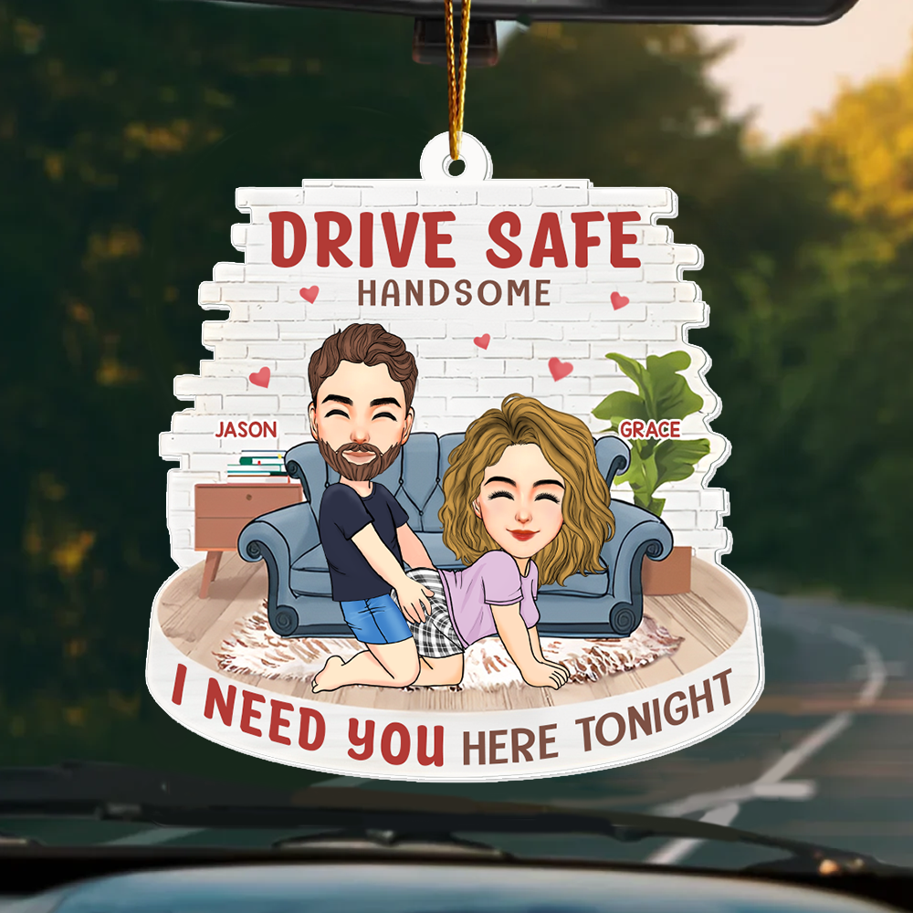 Born To Drive - Couple Personalized Custom Car Ornament - Acrylic Custom Shaped - Gift For Husband Wife, Anniversary Pa00