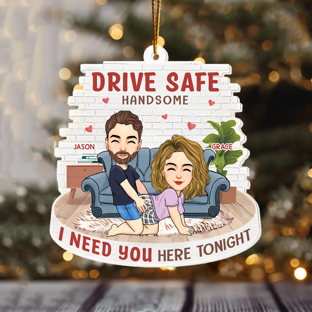 Born To Drive - Couple Personalized Custom Car Ornament - Acrylic Custom Shaped - Gift For Husband Wife, Anniversary Pa00