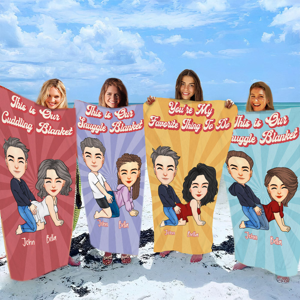 This Is Our Cuddling Towel Personalized Towel Gift For Couple Nh00