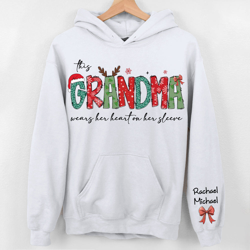 Personalized Christmas Grandma Sweatshirt, Custom Nana Mimi Gigi Shirt NA04
