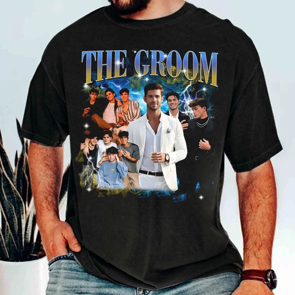 Custom Bachelorette Shirt with Grooms Face, Bachelorette Best Man 90s Vintage Bootleg TShirt, Groom Crew Groom Squad Bachelor Gift