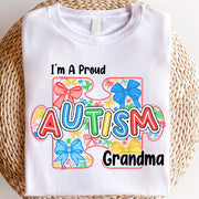 Im A Proud Grandma Love Heart Autism Awareness Puzzle Autism - Personalized Shirts Tu20