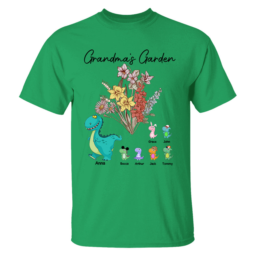 Custom Nana's Garden NanaSaurus And Kids Custom Shirt - Mother's Day Gift