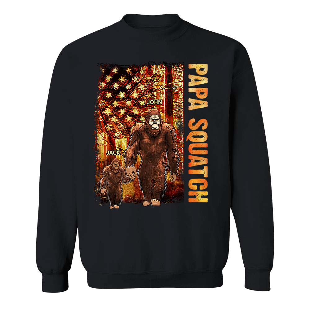 Personalized Papa Squatch Shirt Gift For Dad - Custom Father's Day Gift