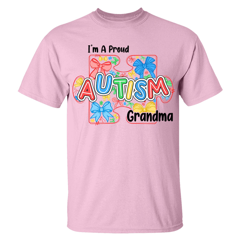 Im A Proud Grandma Love Heart Autism Awareness Puzzle Autism - Personalized Shirts Tu20