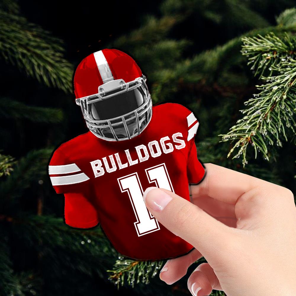 Custom Name Uniform Car Ornament For Football Lovers