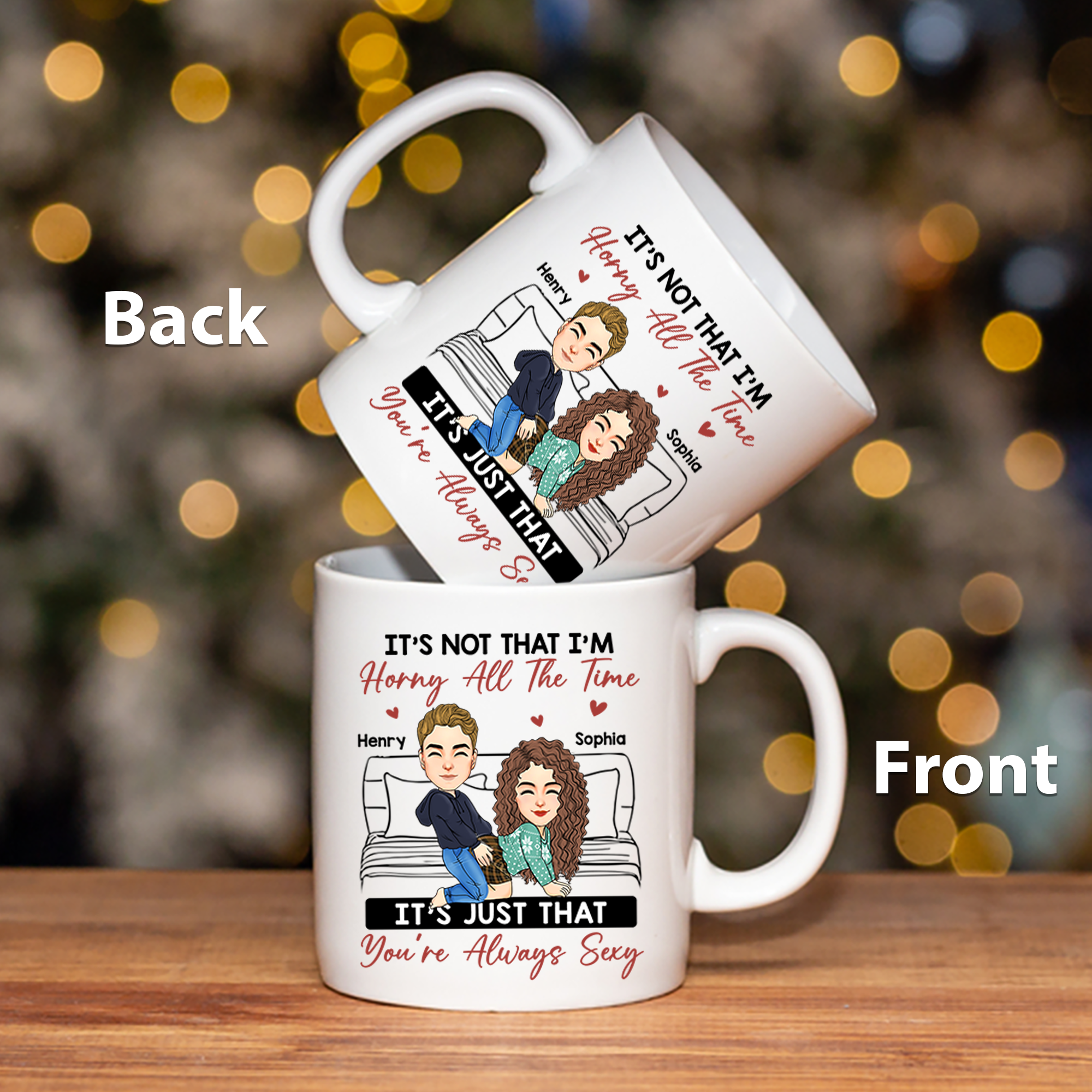 Our Love Is Sweeter Than Candy Canes - Couple Personalized Custom Mug - Christmas Gift For Husband Wife, Anniversary Pa00