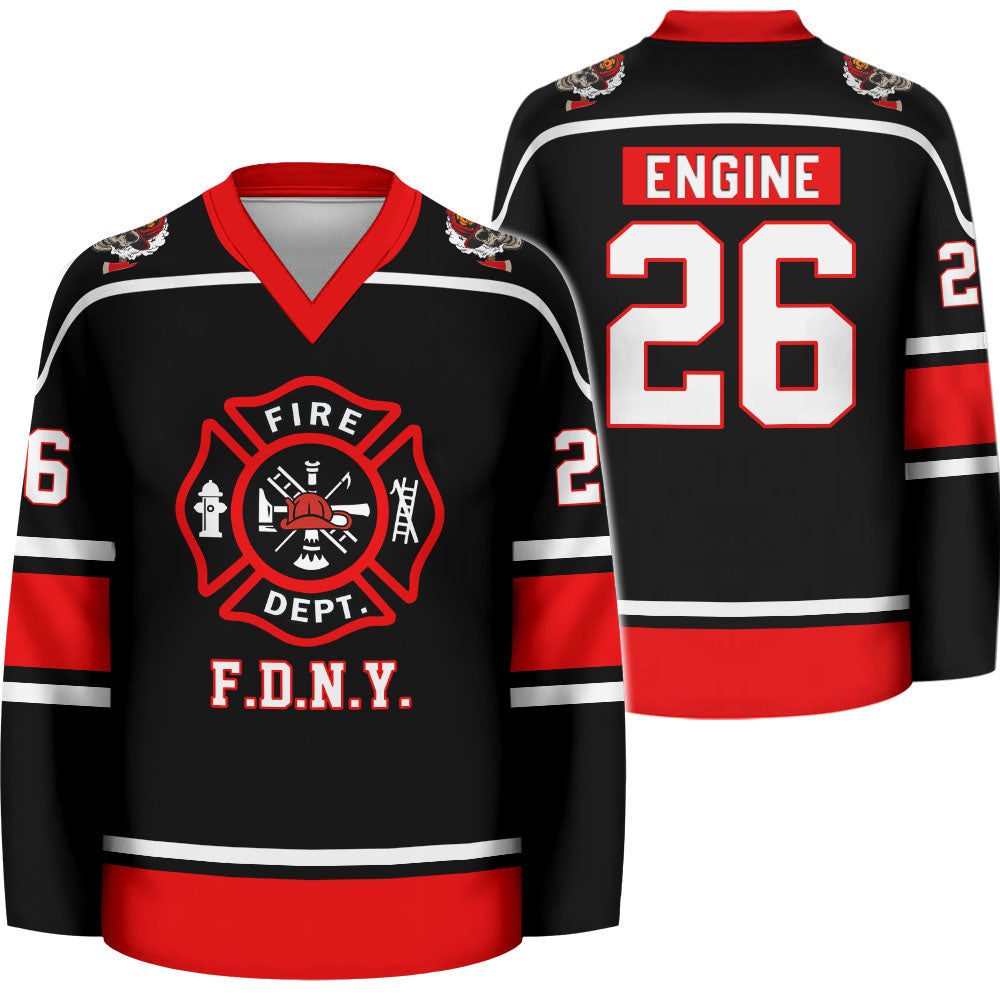 Custom Your Departments Hockey Jerseys Gift For Firefighter K1702 Trhn