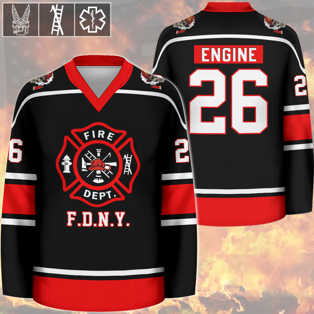 Custom Your Departments Hockey Jerseys Gift For Firefighter K1702 Trhn