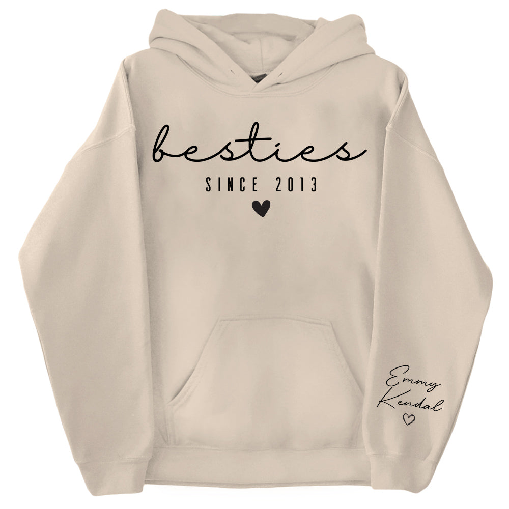 Custom Besties Sweatshirt Custom Gift for Sister Women Best Friend
