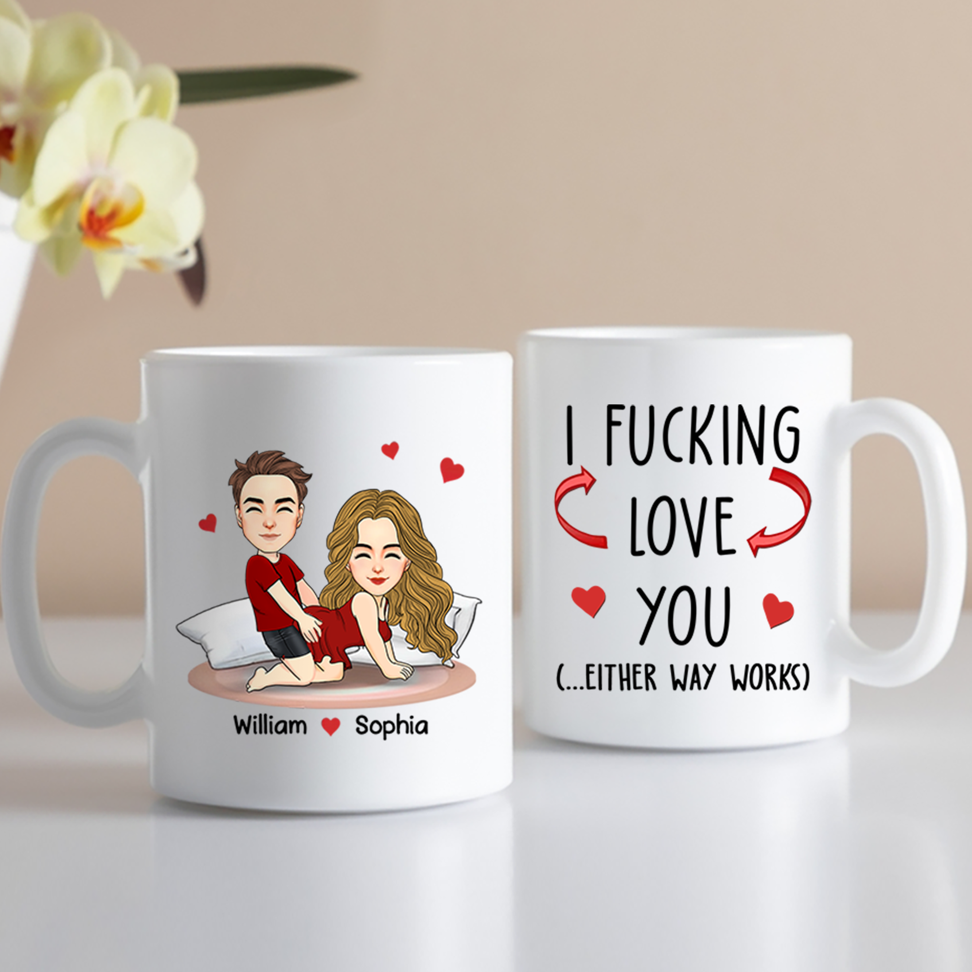You Are My Favorite Thing To Do - Couple Personalized Custom Mug - Christmas Gift For Husband Wife, Anniversary Pa00