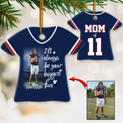 I'll Always Be Your Biggest Fan - Personalized Ceramic Jersey Ornament For Football Lovers NA04  Do99
