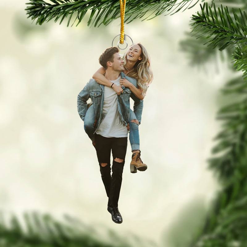 Customized Your Photo Ornament - Personalized Photo Mica Ornament - Christmas Gift For Family Members