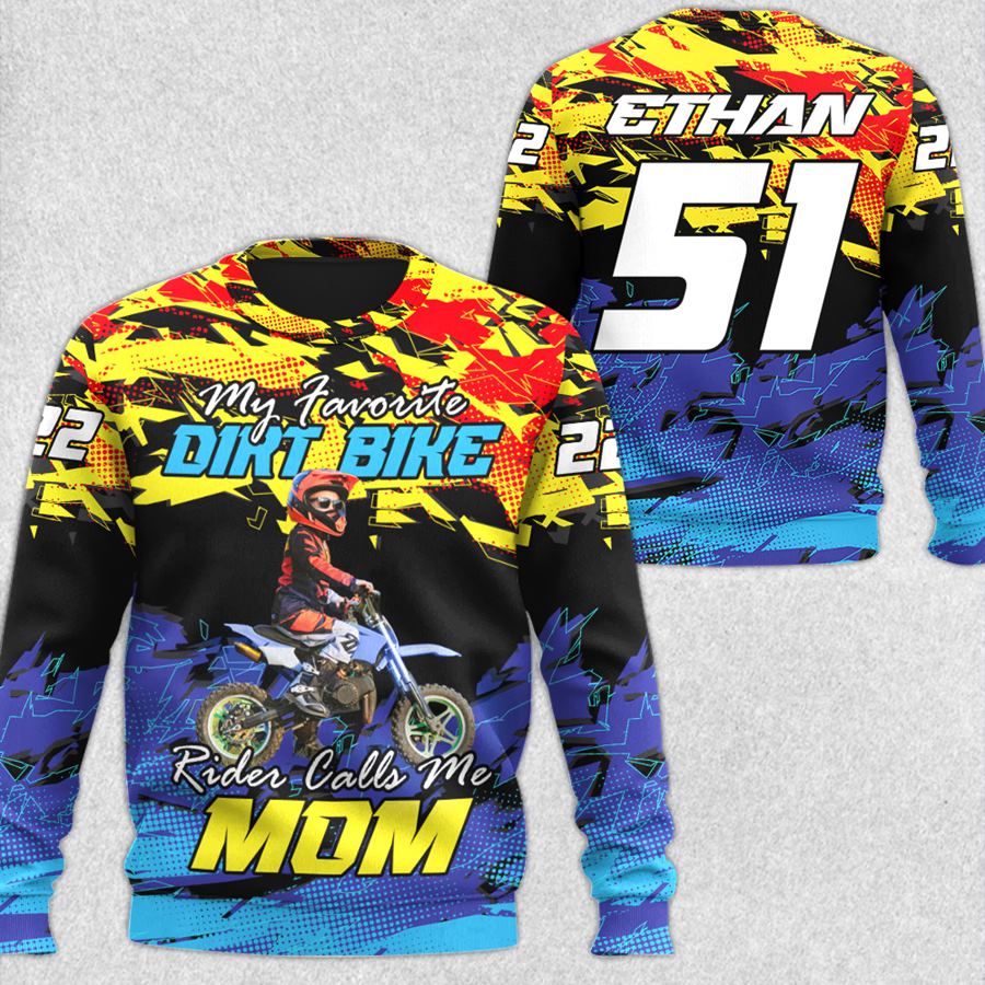 My Favorite Dirt Bike Rider Calls Me Mom All Over Print Shirt Gift For Motocross Family Rider Lovers Shirt H2511