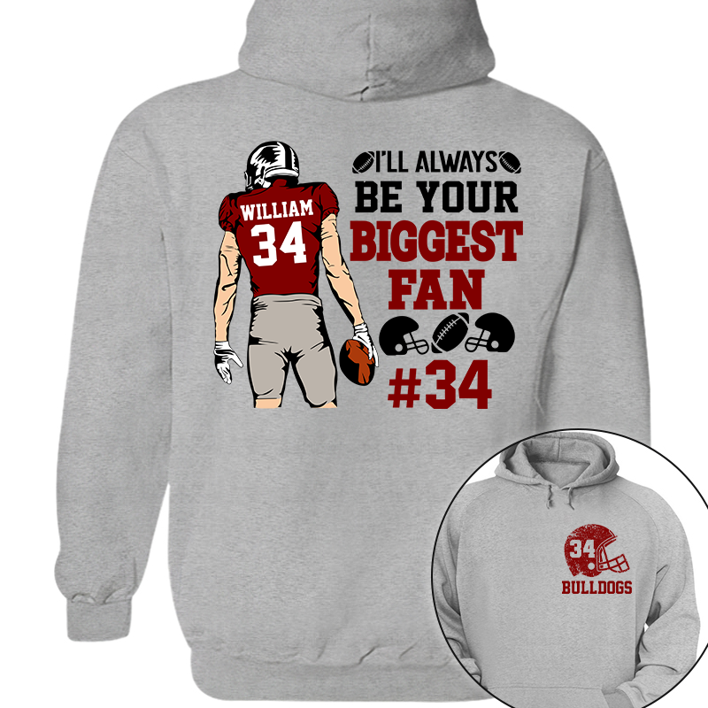 I'll Always Be Your Biggest Fan Personalized Cheer Football Shirt
