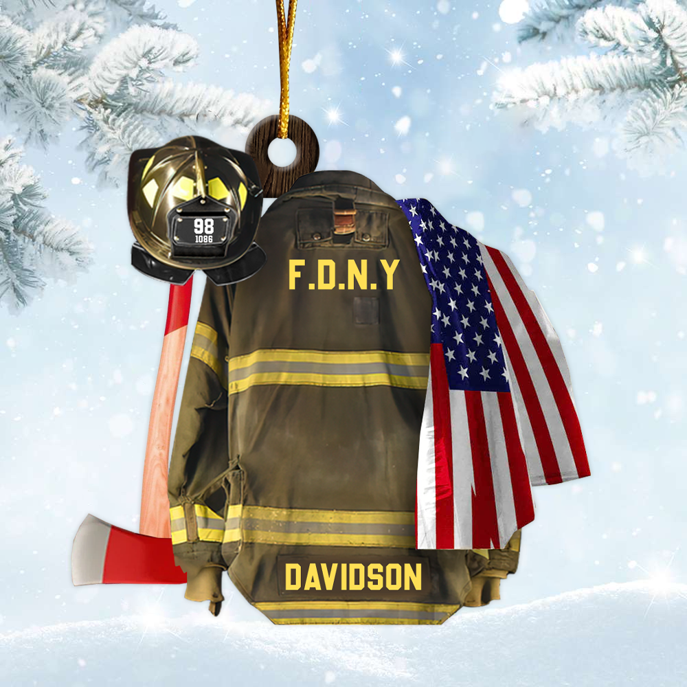 Luxury Personalized Ornament Gifts For Firefighter - Custom Ornaments Gift For Fireman