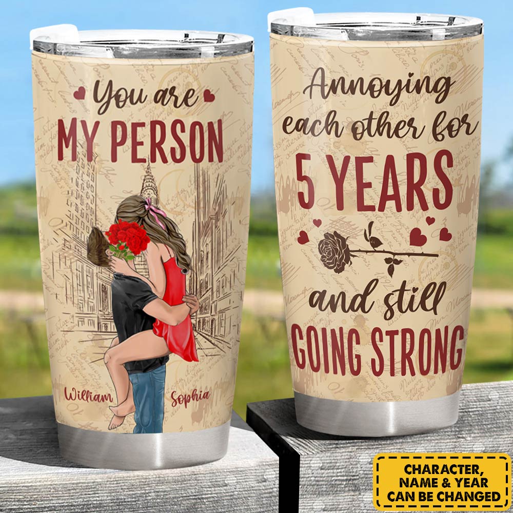 Tumbler For Girlfriend Boyfriend Couple Gift For Husband Wife - You Are My Person - Anniversary Gift Valentines Day Tumbler For Couple