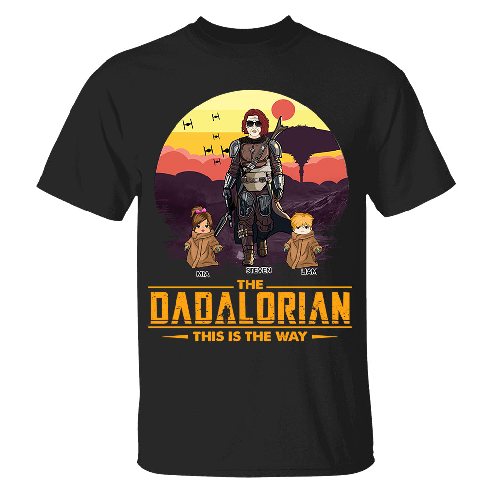 Tatooine Sunset The Dadalorian This Is The Way Personalized Shirt New Gift For Dad, Gift For Him