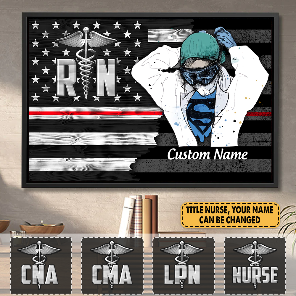 Personalized Canvas And Poster For Nurse Custom Name And Job Title K1702